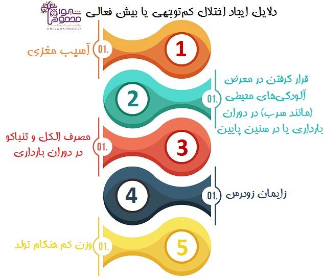 دلایل ایجاد اختلال کم‌توجهی یا بیش فعالی